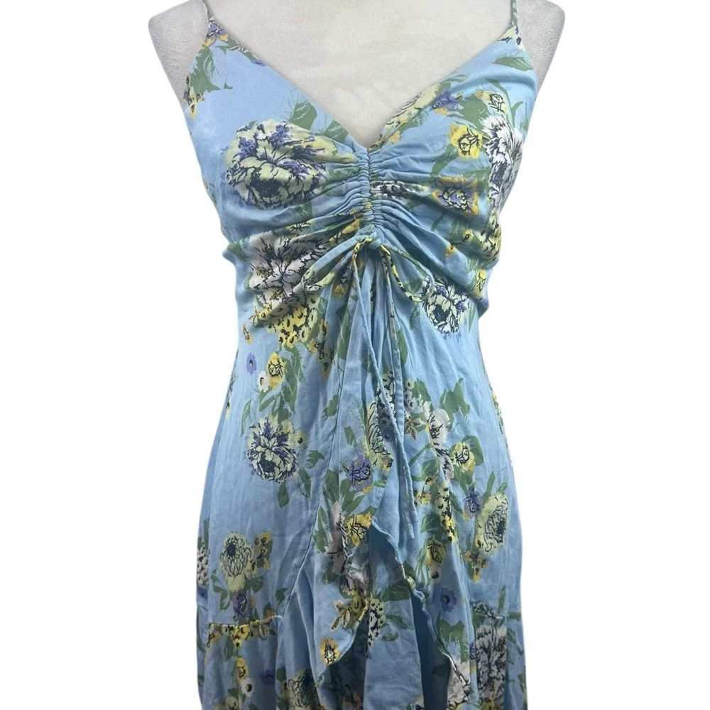 ⭐️Host Pick ⭐️Free People light blue spaghetti strap dress size medium - Picture 2 of 16